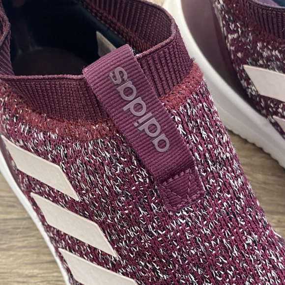 adidas cloud foam Burgundy and White Athletic Shoes - Picture 2 of 8